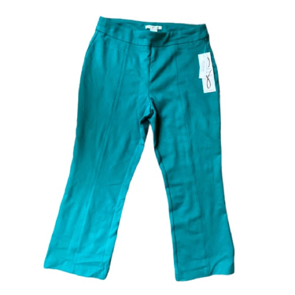 Green Slimming pant NWT Zac & Rachel sz large Christmas perfect